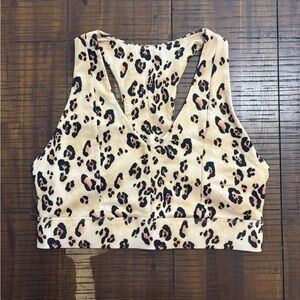 Leopard Print Exercise Top